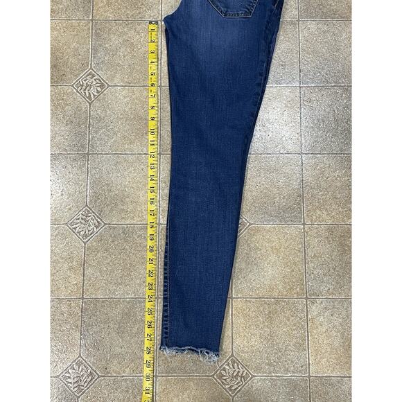 Kut From The Kloth High Rise Fab Ab Ankle Skinny Womens Sz 6 Blue Jeans Raw Cuff - Picture 5 of 12